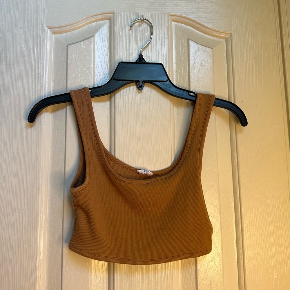 Brown Cropped Tank Top